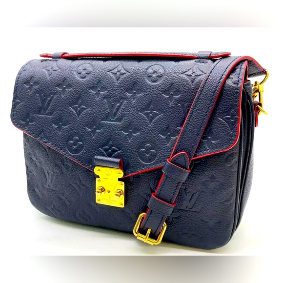 LOUIS VUITTON  Empreinte Pochette Metis Marine Rouge 02 - Picture 1 of 16